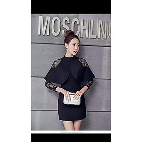 GIÁ XƯỞNG - ĐẦM BODY TAY PHỐI REN MÀU ĐEN