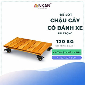 Mua Kệ Gỗ Di Động ANKAN - Chịu Lực 120Kg  Di Chuyển Dễ Dàng  Thích Hợp Chậu Cây Và Trang Trí Nhà Cửa