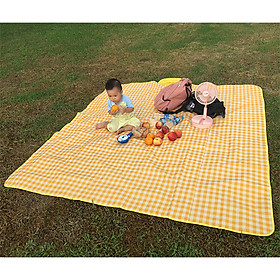Thảm chống thấm họa tiết kẻ caro xinh xắn thích hợp cho các cuộc picnic (tặng kèm túi đựng chống thấm có thể dùng riêng)