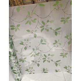 Mua Decal dán kính mờ hoa văn lá xanh nghệ thuật khổ rộng 0.9m x 1m