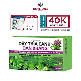 Hình ảnh Dây Thìa Canh Dân Khang Hỗ Trợ Hạ Đường Huyết Giảm Nguy Cơ Biến Chứng Của Bệnh Tiểu Đường (30 viên)