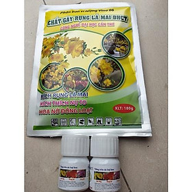 Mua Combo dành cho hoa mai ĐHCT ( 1 gói rụng lá 180g+ 2 chai chống rụng cánh hoa 20ml)