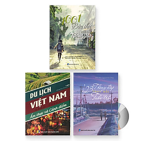 Combo 3 sách: 1001 bức thư viết cho tương lai + Du lịch Việt Nam - Ẩm thực và Cảnh điểm + 123 Thông Điệp Thay Đổi Tuổi Trẻ (Trung giản thể – Trung phồn thể – Pinyin – tiếng Việt) + DVD quà tặng