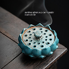 LƯ HƯƠNG XÔNG TRẦM, ĐỐT TRẦM BẰNG GỐM HỌA TIẾT HOA SEN