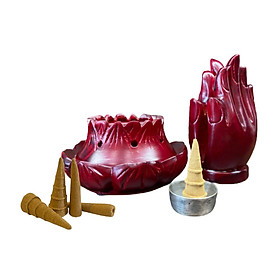 Mua XÔNG TRẦM GỖ BÀN TAY PHẬT Nhỏ_Tặng Kèm 04 Nụ Trầm Viên_Kích thước 11cm*3.5cm