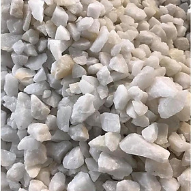 Hình ảnh Đá thạch anh trắng vụn thô tự nhiên 1kg - Đá phong thủy