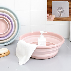 Mua Thau Gập Gọn - Chậu Nhựa Gấp Gọn Đa Năng1 2x35cm  nhiều màu  giao màu ngẫu nhiên+ Tặng kèm móc treo