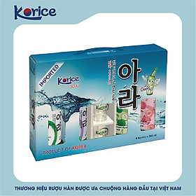 Hộp Soju Korice 4 chai  Hương vị cố định  x 360ml