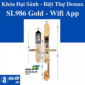 KHÓA ĐẠI SẢNH - BIỆT THỰ DEMAX SL986 GOLD - APP WIFI - HÀNG CHÍNH HÃNG