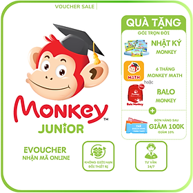Hình ảnh sách Monkey Junior (Trọn đời, 4 năm, 2 năm,1 năm) - Phần mềm tiếng Anh và đa ngôn ngữ