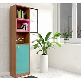 Kệ sách gỗ, tủ trang trí gỗ công nghiệp thiết kế nhỏ gọn, tiện lợi (KS-40)
