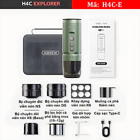 Mua Máy pha cà phê cầm tay chuyên nghiệp Espresso 3 trong 1  dùng pin có thể pha cả nóng và lạnh HiBREW H4C - Hàng Chính Hãng