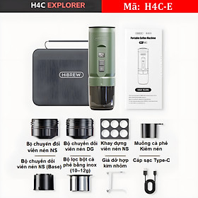 Mua Máy pha cà phê cầm tay chuyên nghiệp Espresso 3 trong 1  dùng pin có thể pha cả nóng và lạnh. Thương hiệu Mỹ cao cấp HiBREW - H4C. HÀNG CHÍNH HÃNG