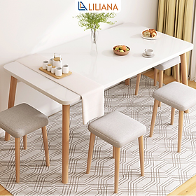 Mua Bàn Ăn  Bàn Làm Việc Thiết Kế Kiểu Hàn Đơn Giản Sang Trọng Bo Tròn Các Cạnh Chống Va Đập - GP181(không bao gồm ghế)
