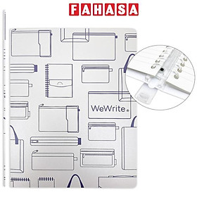 Sổ Còng Vintage A5 - Kẻ Ngang - 80 Trang 80gsm - Ruột Có Thể Thay Thế - WeWrite 43691 - Màu Trắng