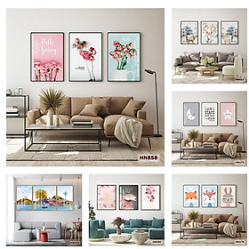 Mua Bộ Tranh Decor 3 Bức Bề Mặt Phủ Gương Cao Cấp Giá Xuất Xưởng Tặng Phụ Kiện Treo Tường - HN1458