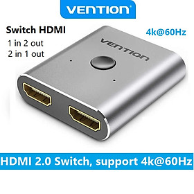Bộ chuyển đổi 2 chiều HDMI 2 cổng (4k) Vention AFUH0 - Hàng chính hãng