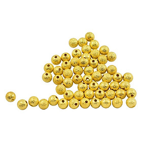 50 Pieces Brass Seamless Round Spacer Beads for Jewelry Making DIY Craft