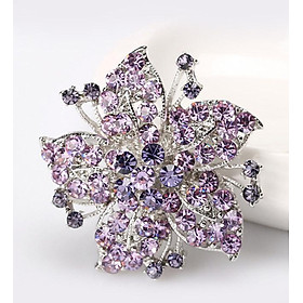 Cài áo hoa Ly nạm đá BHC14