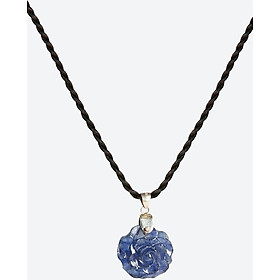 Mặt dây chuyền hoa mẫu đơn saphire Ngọc Quý Gemstones