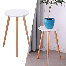 Indoor Plant Stand - Modern Wood Plant Stand for Indoor Outdoor Plants, Rustic Plant Table,Flower Pot Holder Stand for Potted Planter,Round Side Table