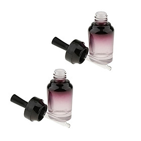 Lot 2 Empty Glass Eye Dropper Bottle Container Essential Oil Perfume Pipette Vials 20ml