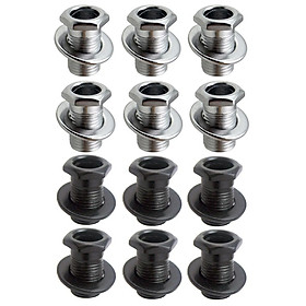 Iron Guitar Tuner Tuning Key 12pcs Bushings with Washers for Electric/Wood Guitar Accessory