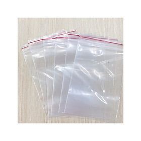 Mua  1 kg  Túi zipper chỉ đỏ loại dày đẹp dùng để gói thực phẩm  thuốc tây  hàng hóa  kín khí  nhiều kích thướt