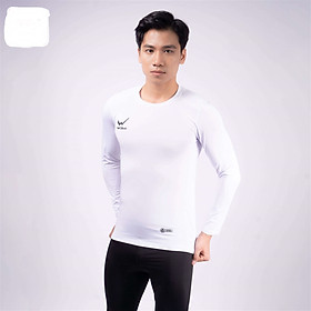 Áo body Nam Thể Thao Tập Gym Đá Bóng giữ nhiệt Chất Thun Mêm Đanh Mịn Co Giãn Cổ Tròn Màu Đen , Trắng