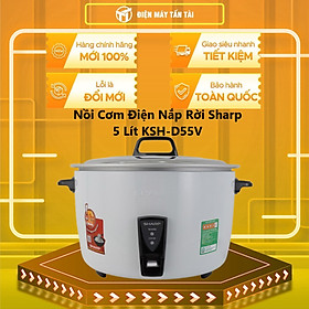 Nồi Cơm Điện Nắp Rời Sharp KSH-D55V (Trắng) - Hàng chính hãng