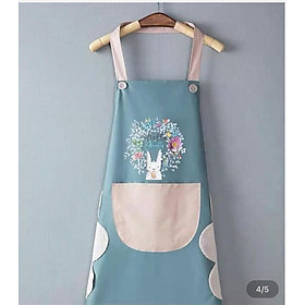 Mua Tạp Dề Chống Thấm Có Túi Để Điện Thoại Và Chỗ Lai Tay Tiện Lợi Họa Tiết Thỏ Hoa Dễ Thương Tiện Lợi