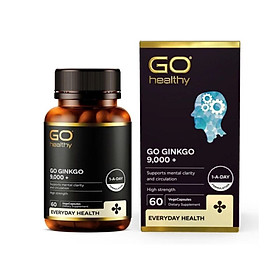 Viên uống bổ não nhập khẩu chính hãng New Zealand GO GINKGO 9000+ (60 viên) hỗ trợ tăng cường tuần hoàn não, cải thiện trí nhớ, tăng khả năng tập trung