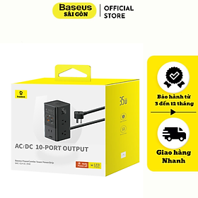 Mua Bộ sạc nhanh dây nối dài 35W Baseus PowerCombo Tower Digital PowerStrip 3AC+2U+2C with 1.5m Power Cord- Hàng chính hãng