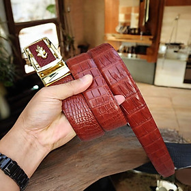 Dây nịt bản lớn phù hợp bụng bia. Da bụng cá sấu mềm dễ sử dụng