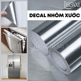 Mua Decal nhôm xước  giấy dán tường màu bạc kim loại dán thang máy  tủ  lò vi sóng  bếp gas  tủ lạnh Legaxi
