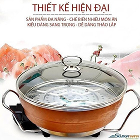Mua Nồi lẩu kiêm Xửng hấp 2 tầng đa năng công nghệ Nhật Bản - kèm vỉ hấp