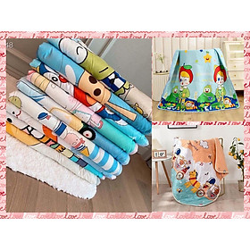 Chăn Cotton 2 Lớp Cho Bé Siêu Mát Họa Tiết Dễ Thương Nhiều Hình 140x110x3cm