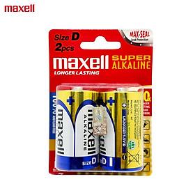 Vỉ 2 Viên Pin Đại Maxell Alkaline 1,5V Siêu Bền Bỉ - Hàng chính hãng