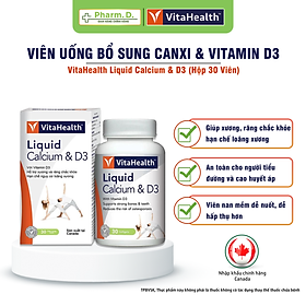 Viên Uống Bổ Sung Canxi Và D3 Giảm Nguy Cơ Loãng Xương VITAHEALTH Liquid Calcium With Vitamin D (30 Viên)