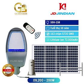 JINDIAN - Đèn Đường Năng Lượng Mặt Trời 200W JD-L200NEW