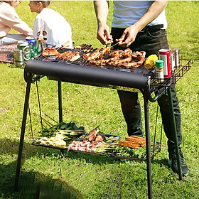 Mua Bếp nướng than có thể gập lại thép không gỉ di động dã ngoại ngoài trời  cắm trại  nấu ăn Foldable Charcoal Cast Iron Grill
