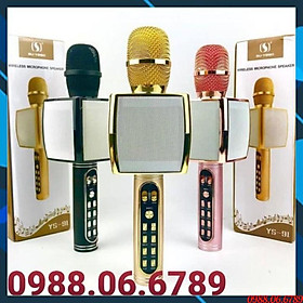 Míc Karaoke Cao Cấp YS91, có Nút ghi âm, phát đoạn đã ghi âm - Nút chỉnh Tone để giả giọng - có Hiệu ứng vỗ tay