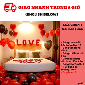 Bộ khủng hoảng bong bóng tô điểm kỷ niệm ngày cưới happy anniversary hpni27