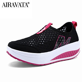 Phụ nữ Giày thể thao thông thường Sneakers Lady's Shake Fitness Sport Shoes Fashion Ling Fabress giày trượt Color: black Shoe Size: 38