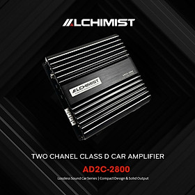 Bộ Khuếch Đại Âm Thanh Ô Tô Kỹ Thuật Số Alchimist AD2C-2800 DSP 2 kênh lắp đặt sub gầm đôi cho ô tô