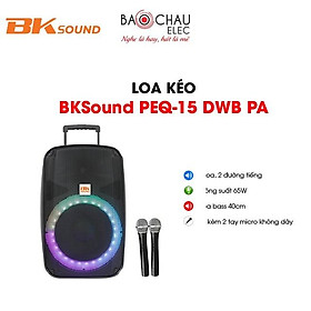Mua Loa Kéo BKSound PEQ-15 DWB PA | Công Suất 65W - Bass 40cm - 2 Tay Micro Không Dây Đi Kèm - hàng chính hãng
