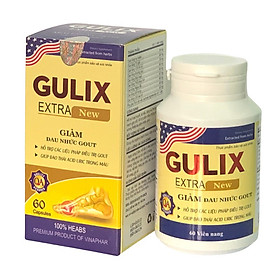 Viên Gout GULIX Extra new Vinaphar Hộp 60 Viên - Tăng cường chuyển hóa