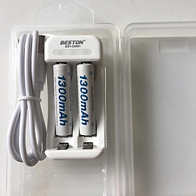 Mua Bộ sạc pin 2 cổng Beston C8001 Sạc được 2 loại pin AA/AAA 1.2V dùng cho micro không dây  đồ chơi  đồng hồ  điều khiển