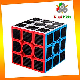 Đồ chơi ảo thuật Rubik 3x3 ️Carbon️ - Meilong Fibre sticker