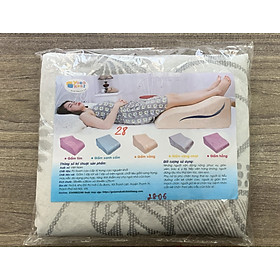 Gối kê chân chống giãn tĩnh mạch YOROKOBI cao 25cm dành cho người đau nhức chân, tiểu đường, tê bì, vọp bẻ, kiến bò, mẹ bầu phù chân tích nước - hàng thương hiệu- TÍM